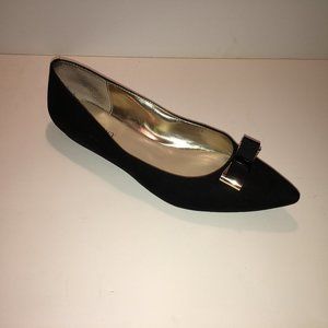 Ellen Tracy Black Suede Flats